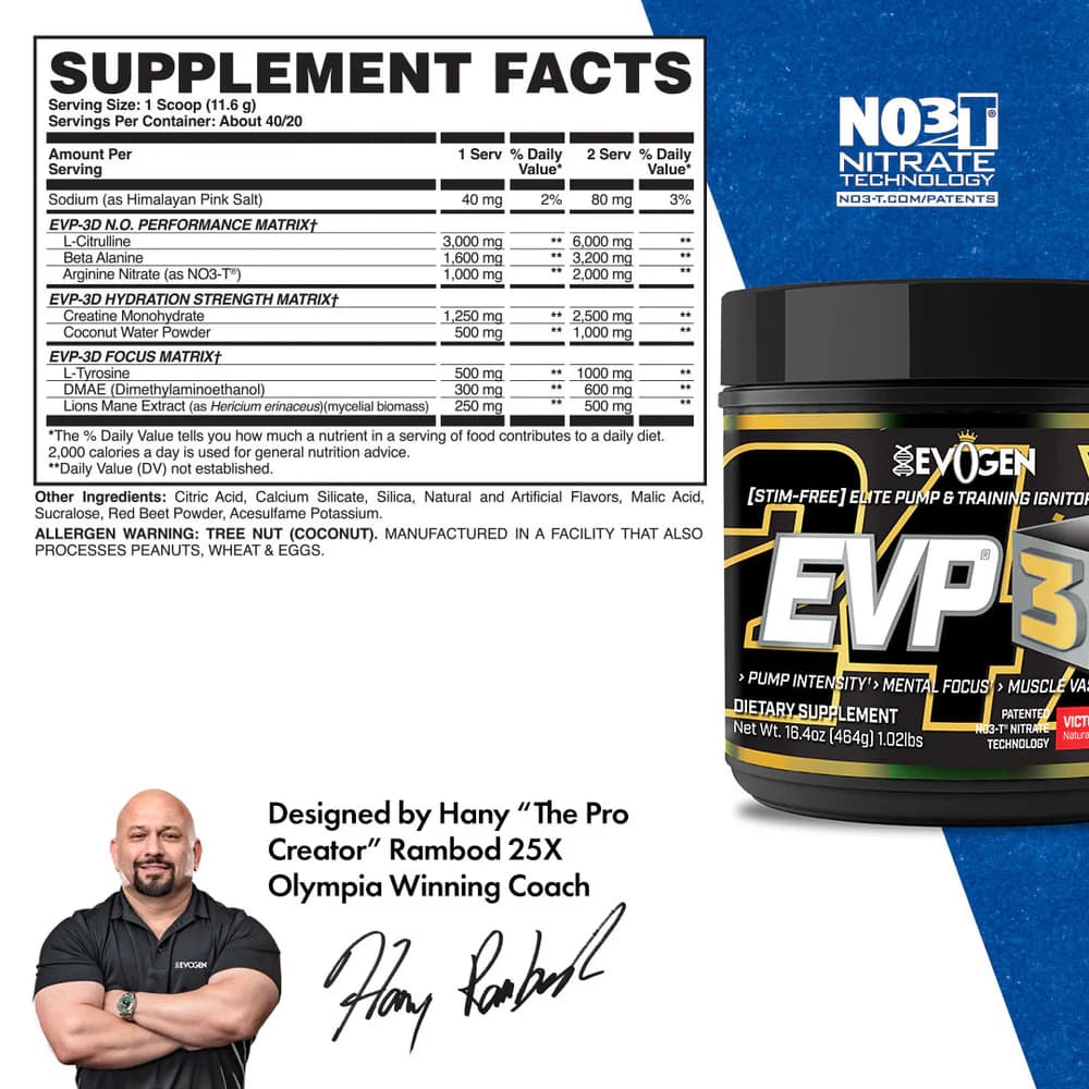 EVP-3D Non-Stim Pre-Workout - Miniatura 3