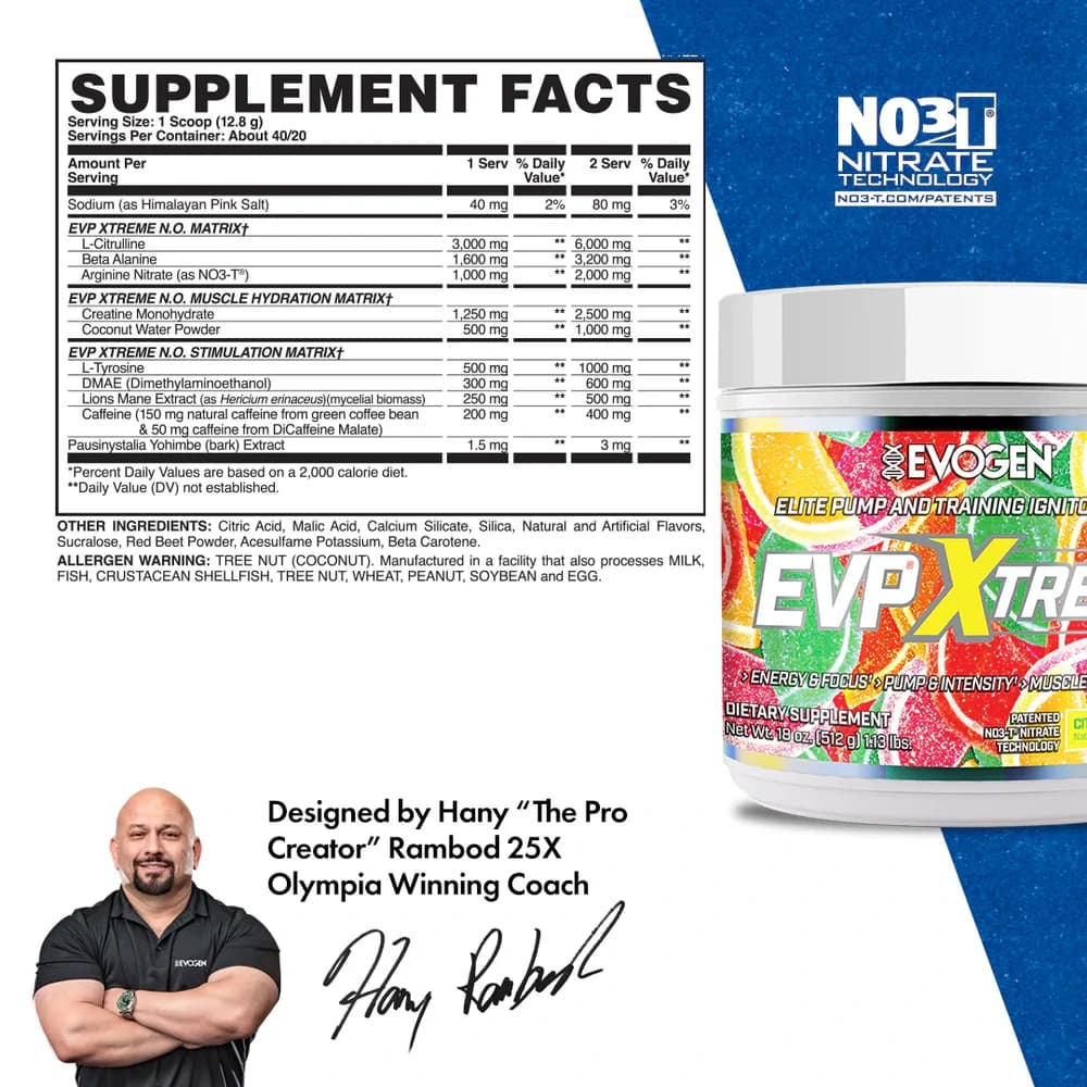 EVP Xtreme N.O. High-Stim Pre-Workout - Imagen 3